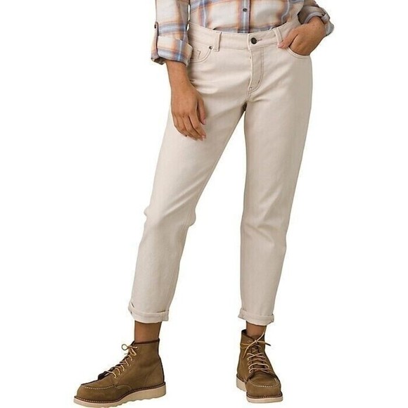 NEW Prana Womens Kayla Jeans Sz 6 Beige Natural Mid Rise - Picture 2 of 3